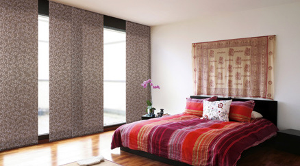 Жалюзи - Инфо: японские шторы в спальне